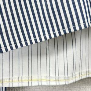 remake stripe ribbon shirt リメイク リボンシャツ 長袖 ストライプ ホワイト系 レディース ヴィンテージ 6の画像5