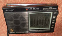 SONY ICF-7600DA FM/LW/MW/SW 15BAND RADIO 動作確認済・表面カーバー浮き有り_画像4