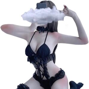 【新品未使用】コスプレ メイド服 セクシー エロ 過激 エッチ な えろい コス ランジェリー4点セット