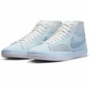 Nike DQ5132-444 SB Blazer Coat, Mid Premium SB BLAZER COURT MID PRM, Celestine Blue/White 27㌢