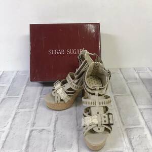 ☆【在庫処分】SUGAR SUGAR シュガーシュガー サンダル フリンジ Mサイズ ヒール約12㎝☆T02-181ｐ