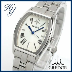 1円～ 3ヶ月保証付き 磨き済み 美品 本物 SEIKO CREDOR セイコー クレドール シグノ アクア 4J81-0AE0 レディース 時計