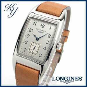 1円～ 3ヶ月保証付き 磨き済み 美品 本物 人気 LONGINES ロンジン ベッレアルティ L2.694.4 革ベルト メンズ 時計