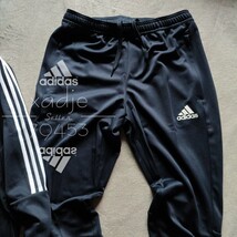 新品 正規品 adidas アディダス 上下セット セットアップ ジャージ 紺 ネイビー 白 三本ライン 裾ファスナー付き 薄手 O XL_画像7