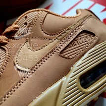 新品 正規品 NIKE ナイキ AIR MAX 90 PRM WINTER エアマックス 90 プレミアム FLAX ウィート ガムソール 27cm US9 箱付き_画像3