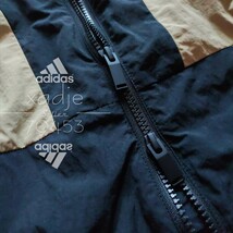 新品 正規品 adidas アディダス THREE STRIPES 上下セット セットアップ ナイロン ジャージ 黒 ブラック ベージュ M_画像8