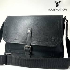 1円★極美品★ ルイヴィトン Louis Vuitton ユタ オマハ M97022 メッセンジャー メンズ ショルダーバッグ 定価約27万 ブラック メンズ