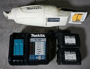 ◎ makita マキタ 18V 充電式クリーナー 充電器 バッテリー２個付き ※ジャンク品 CL181FD