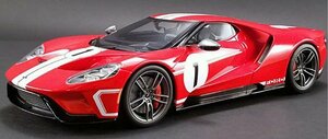 新品 GT SPIRIT / GTスピリット 1/18 FORD フォード GT ヘリテイジエディション #1 レッド/ホワイトストライプ US Exclusive GTS008US-A