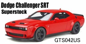 新品 GT SPIRIT / GTスピリット 1/18 Dodge ダッジ チャレンジャー SRT スーパーストック レッド US Exclusive GTS042US