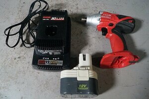 ◎ RYOBI リョービ 充電式インパクトドライバ 充電器 100V バッテリー 1個 ※ジャンク品 BID-1226