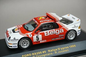 IXO イクソ 1/43 FORD フォード RS200 Rallye D'ypres 1986 #5 RAC066