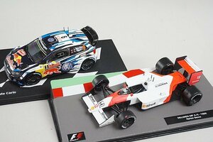 デアゴスティーニ 1/43 VW Polo ERC ラリー 2015 #9 / McLaren マクラーレン MP 4/4 A.セナ 1988 #12 2点セット ※外箱等欠品