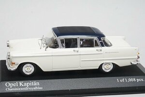 PMA ミニチャンプス 1/43 Opel オペル Kapitan カピテーン 1959 ホワイト/ブルー 430040008