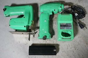 ◎ makita マキタ 7.2V 電池ジグゾー 電池ドライバードリル 4307D 6071D 充電器 バッテリー付き ※動作未チェック