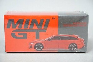 TSM トゥルースケール / MINI GT 1/64 アウディ RS 6 アバント カーボンブラック エディション タンゴレッド (右ハンドル) MGT00194-R