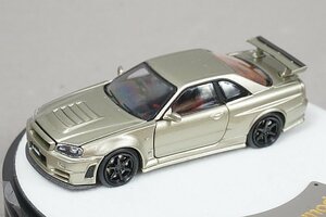 PGM / One model ワンモデル 1/64 Nissan 日産 ニスモ R34 GT-R Zチューン ジェードグリーン エンジン & 回転台座付 PGM-641001