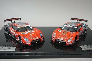 エブロ 1/43 NISSAN GT-R デビューウィン＆1-2フィニッシュ 記念セット2008 ザナヴィニスモ GT-R #23 / モチュールオーテック GT-R #22