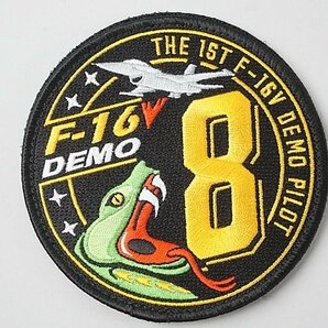 ★ 台湾空軍 F-16 DEMO PILOT 8 ワッペン / パッチ 両面ベルクロ付きの画像1