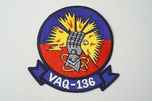 ★ アメリカ海軍 VAQ-136 電子攻撃飛行隊 ワッペン / パッチ ベルクロなし