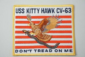 ★ アメリカ海軍 USS KITTY HAWK CV-63 DON'T TREAD ON ME ワッペン / パッチ ベルクロなし