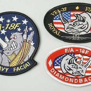 ★ アメリカ海軍 F/A-18F ダイヤモンドバックス / VFA-27 F7A-18E ROYAL MACES などワッペン / パッチ3点セットの画像1