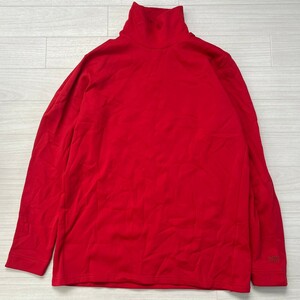 MOCO モコ 新品タグ付き ロングTシャツ ロンT 長袖 裏起毛 ハイネック　レッド　日本製　サイズ52 タートルネック