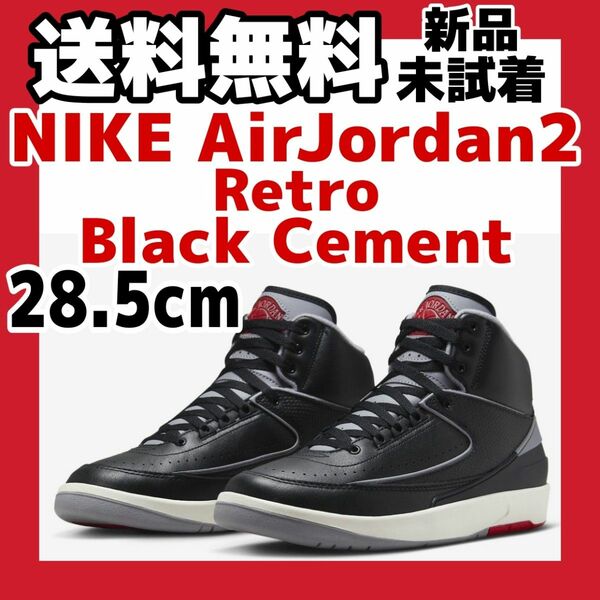 28.5cm Nike Air Jordan 2 Retro Black Cement エアジョーダン2 ブラック セメント
