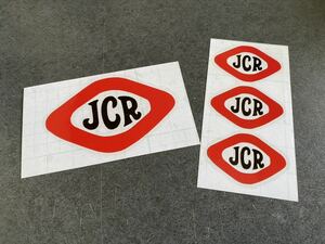 送料無料☆ JCR ジャムクラッカー お得4枚セット 【赤色×黒色】 アメ車 US 旧車 ステンシル 世田谷ベース ハーレー カブ