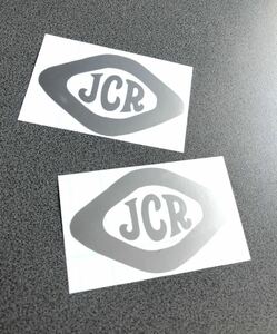 送料無料☆ JCR ジャムクラッカー 2枚セット 【シルバー】 アメ車 US 旧車 ステンシル 世田谷ベース ハーレー カブ