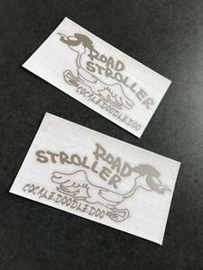 送料無料☆ ROAD STROLLERステッカー お得左右セット 【シルバー】世田谷ベース 世田谷 アメ車 旧車 ロードストローラー