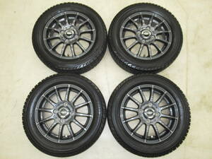 軽サイズ！Weds TEAD(テッド)12 4J-13 off+45 pcd100/4H 155/65R13 スタッドレス付き4本セット モコ,ekワゴン,パレット,ムーヴ,プレオ他！