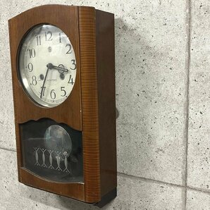 AICHI TOKEI 愛知時計 振子時計 壁掛け時計 柱時計 ゼンマイ式 手巻き 昭和レトロ 020714w/T1（100）の画像2