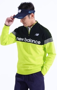 即決新品 New Balance GOLF ハーフジップニット ライトグリーン 5サイズ Lサイズ相当 ニューバランス ゴルフ