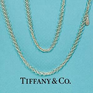 ティファニー メッシュ ロング ネックレス シルバー TIFFANY&Co. 約60cm★735