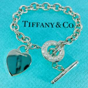 17cm ティファニー トグル ハート ブレスレット シルバー TIFFANY&Co.★789