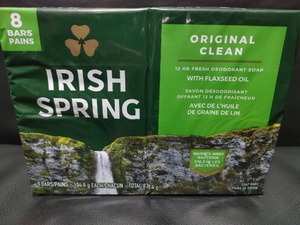 【輸入石鹸】Irish ORIGINAL CLEAN　Spring　8BAR　アイリッシュ　スプリング　オリジナルクリーン