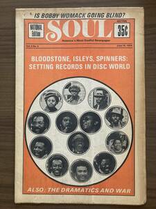 SOUL : America's Most Soulful Newspaper June 10, 1974　アイズレー・ブラザーズ　カーティス・メイフィールド ほか　米国黒人音楽紙