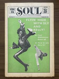 SOUL : America's Most Soulful Newspaper Oct 29, 1973　スライ・ストーン　ジム・ケリー　ジャクソン・ファイブ ほか　米国黒人音楽紙