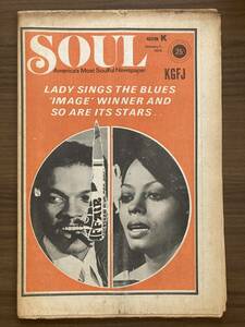 SOUL : America's Most Soulful Newspaper Jan 1, 1973 レスリー・アガムズ　ジム・ケリー　Zulema Cusseaux（ズレーマ）等 米国黒人音楽紙