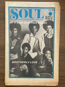 SOUL : America's Most Soulful Newspaper June 5, 1972　ジャクソン5に続くシルヴァーズ他　グラント・グリーン　メリー・クレイトン ほか