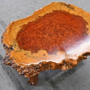超希少 瘤杢 本花梨 センターテーブル 無垢 一枚板 天然木 玉杢 ロー ちゃぶ台 座卓 伐採制限 かりん テーブル 机