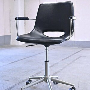 ビンテージ調 キャスターチェアc デスク オフィス リビング 学習椅子 シンプルモダン_オカムラ イトーキ ジロフレックス アーロン