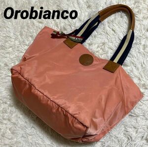 オロビアンコ Orobianco ナイロントートバッグ　収納ポーチ付き　エコバッグ　折り畳み　A4 パソコン　iPad ロゴリボン