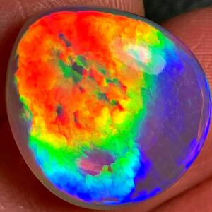 * super ultra rare!! 15.39ct rare see . color!!* natural honeycomb opal half crystal loose jewelry gem . beautiful . color echio Piaa wero animation have 