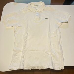 フランス製 LACOSTE ラコステ 半袖ポロシャツ サイズ6 ホワイト 白