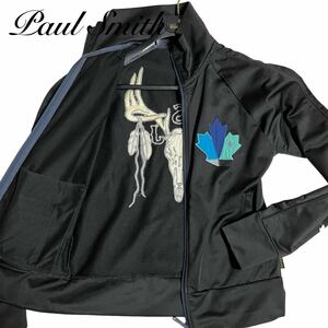 【漢の定番】ポールスミス　Paul Smith トラックジャケット ナイロンジャケット　ブルゾン　ジップジャケット　ブラック　ロゴ　Mサイズ