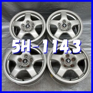 □送料無料 A2■ 日産 R32 スカイライン GTS-T タイプM 純正 ■ 16×6.5J+40 ■ 5H PCD114.3 ■ ハブ径66 ◇ ４本 ◇ 1ピース/5本スポーク