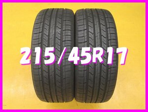 ◆送料無料 A1s◆　9分山　215/45R17　91H　ROADSTONE　CP672　夏２本　※2019年製