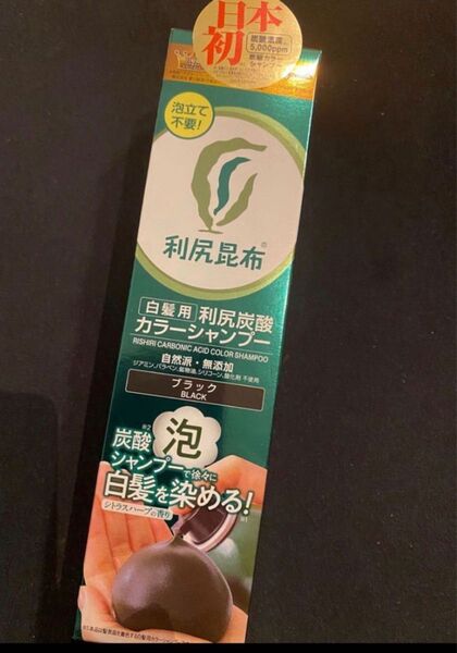 新品 利尻炭酸カラーシャンプー ブラック 黒 180g 白髪染め ヘアカラー シャンプー サスティ 利尻カラーシャンプー 炭酸